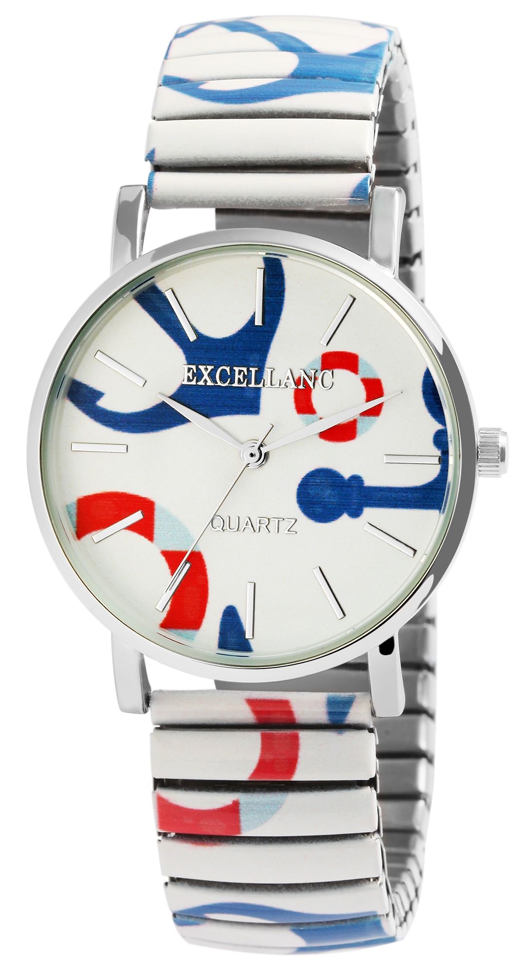Excellanc Damenuhr mit Edelstahlzugband