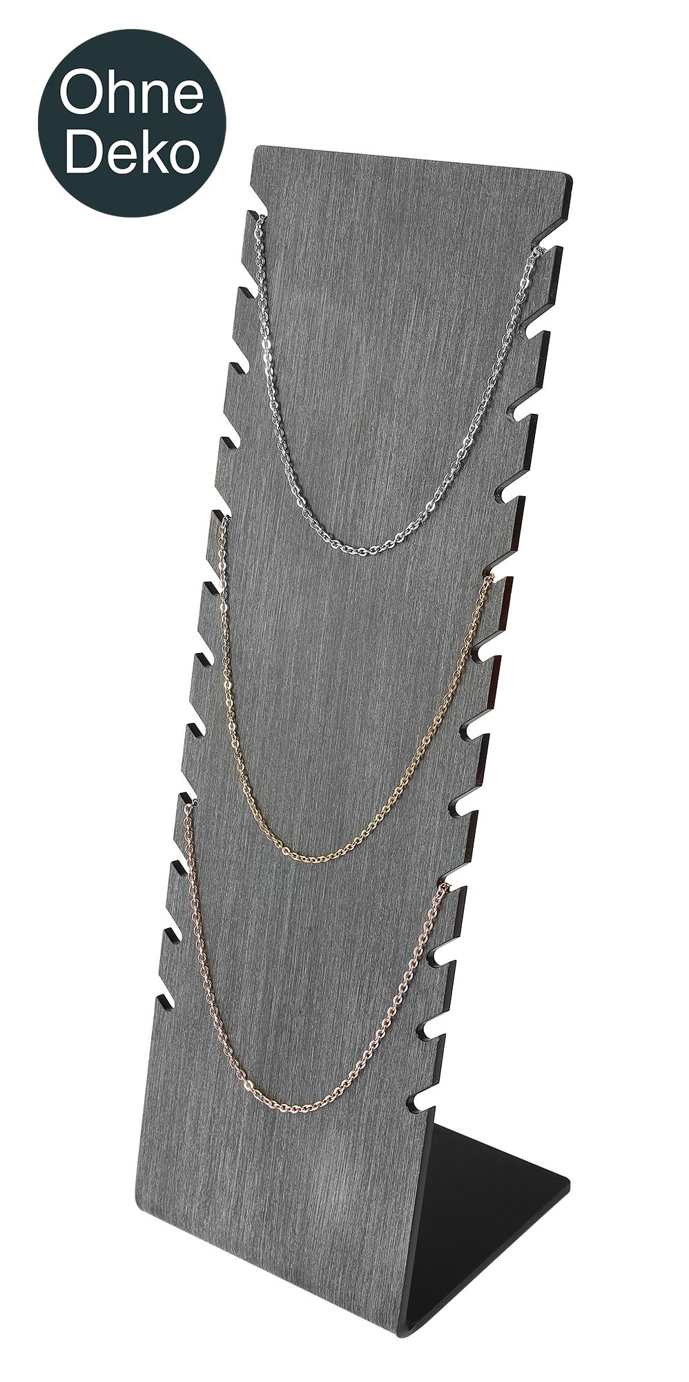 Schmuckaufsteller, Kunststoff, 25 cm x 8 cm x 10 cm, schwarz