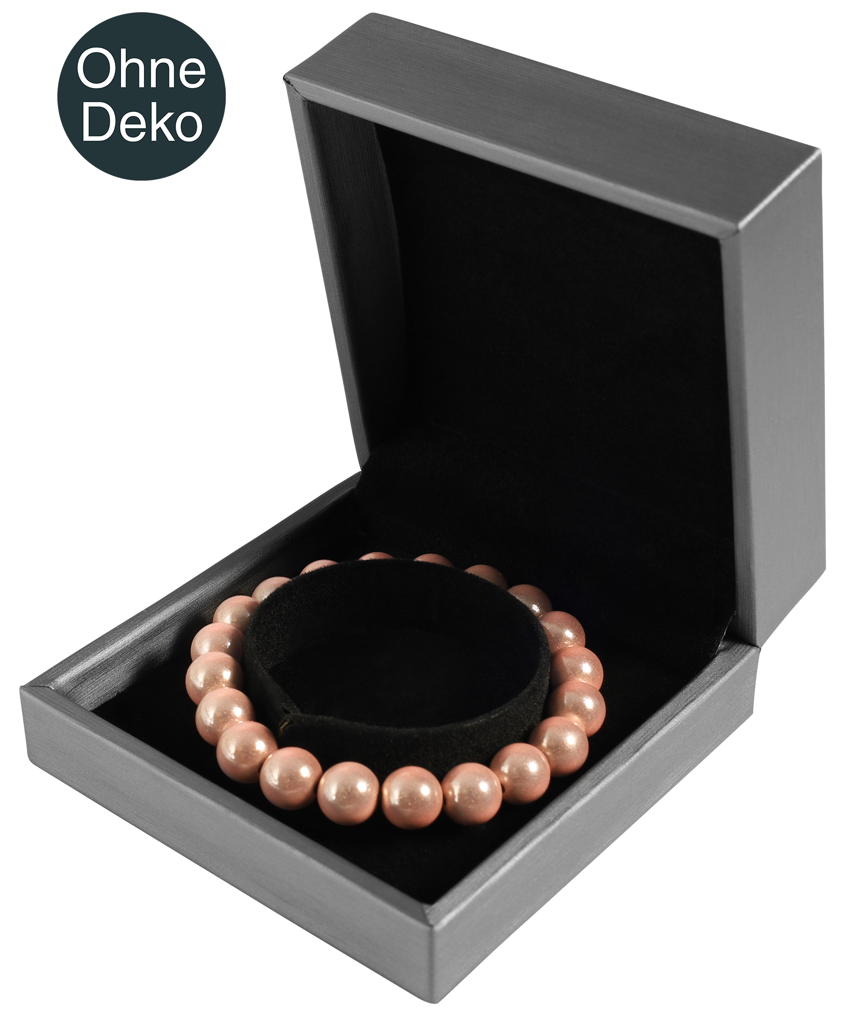 Schmuckbox (Armband) 9 x 9 cm, Holz, grau, VE10