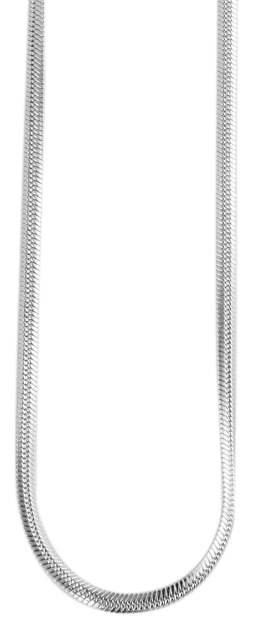 "Maries", Akzent Edelstahl Schlangenkette, poliert, silberfarben, 40 cm