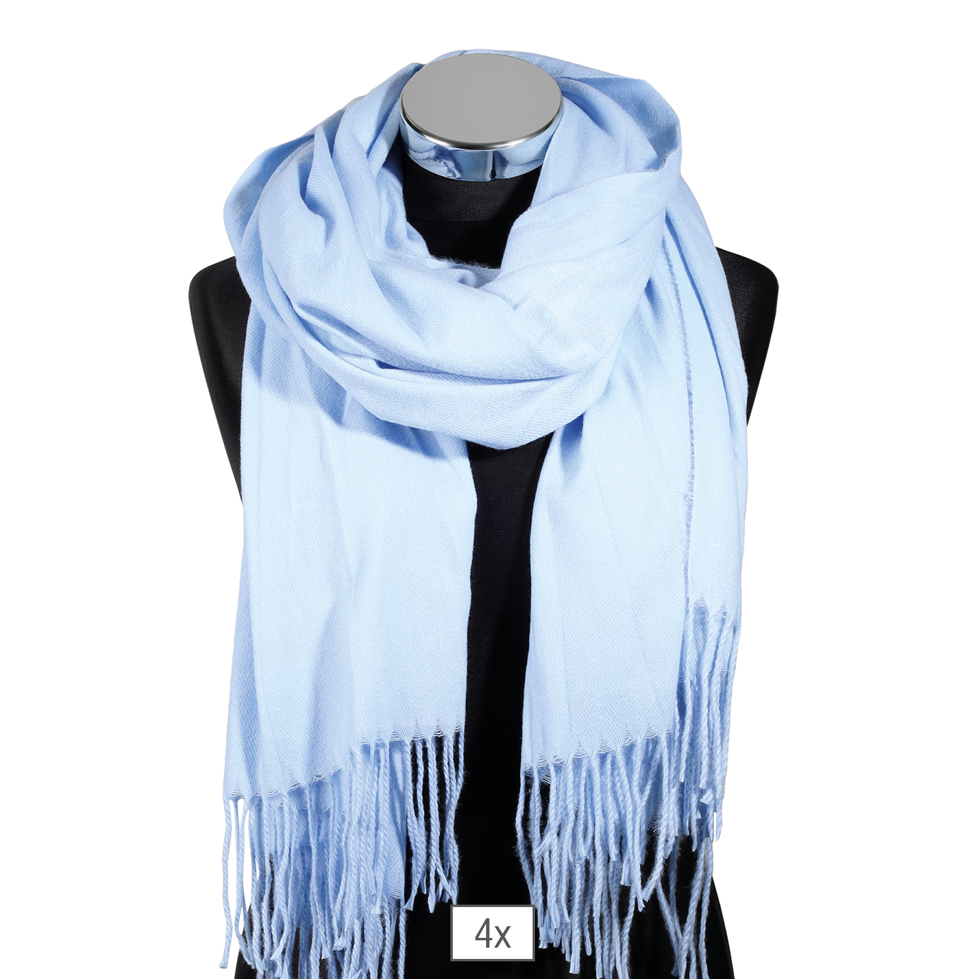 Winterschal, unifarben Hellblau, 100% Viskose, VE 4 Winterschal, unifarben Hellblau, 100% Viskose, VE 4