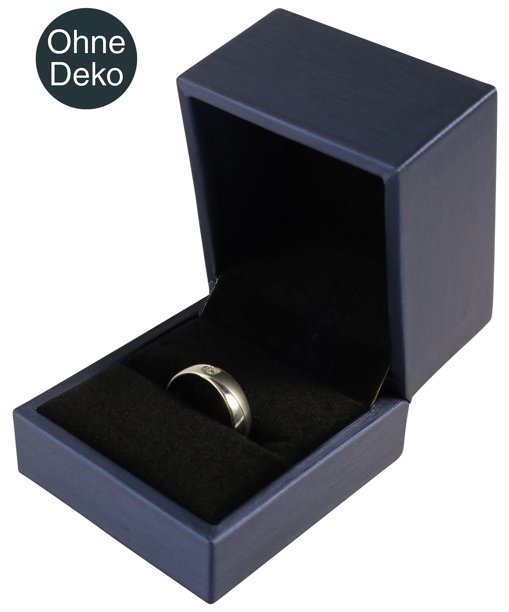 Schmuckbox (Ring) 6 x 6,5 cm, Holz, blau, VE10