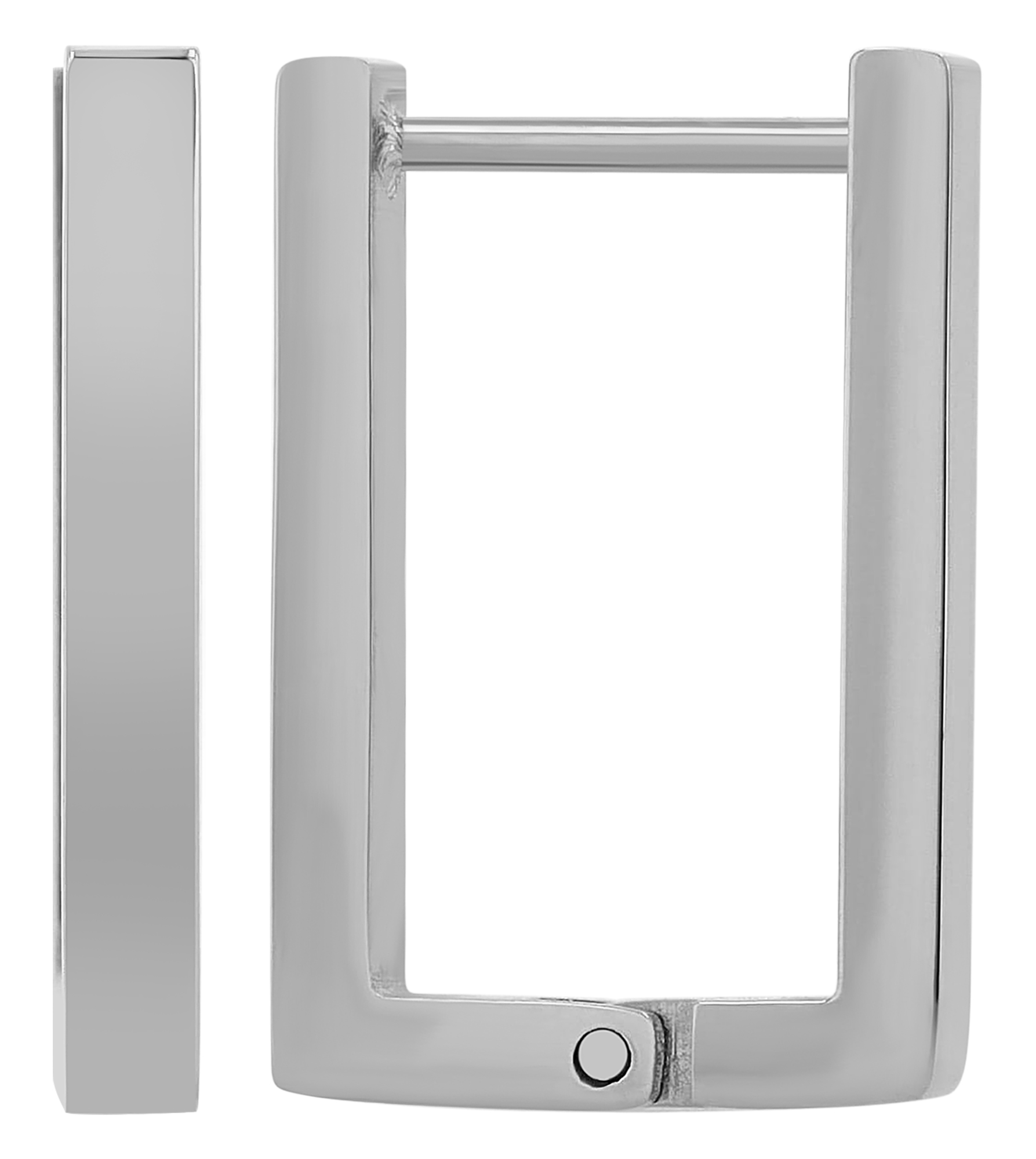 "Maggy" Akzent Edelstahl Creolen, silberfarben