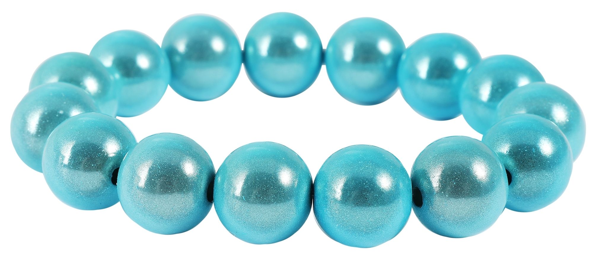 "Annemieke" - Armband mit Kunstperlen, 12 mm, hellblau