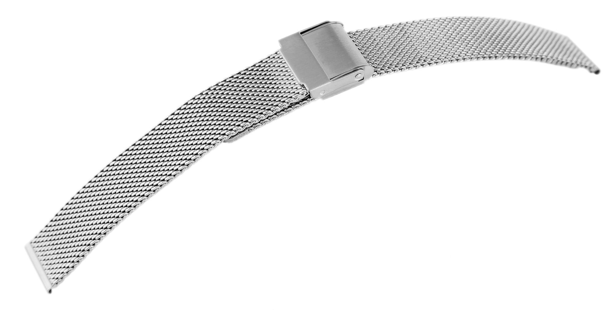 Edelstahl-Milanesearmband, silberfarben, 10 mm