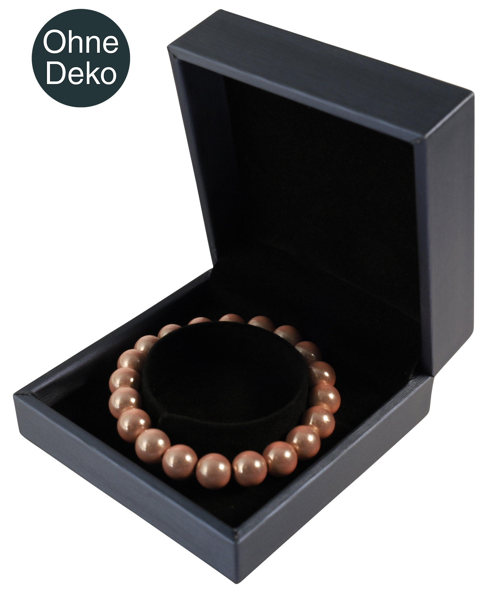 Schmuckbox (Armband) 9 x 9 cm, Holz, blau, VE10