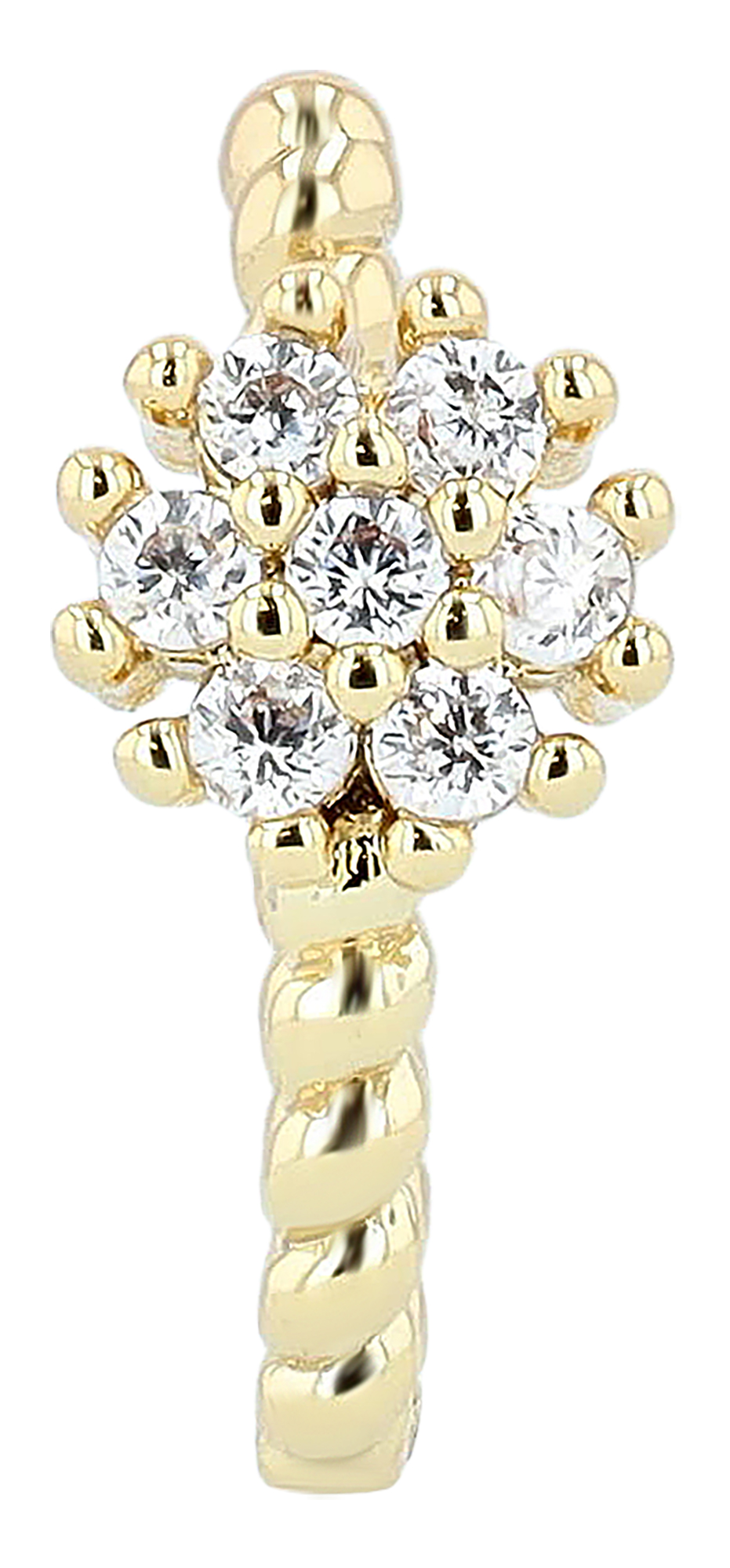 "Pakya" Fake-Nasenpiercing aus Edelstahl, Kreis, vergoldet