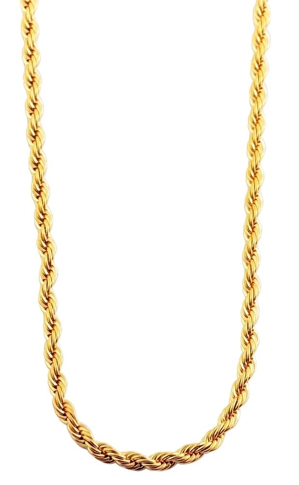 "Felest", Edelstahl Kordelkette, goldfarben, 55 cm