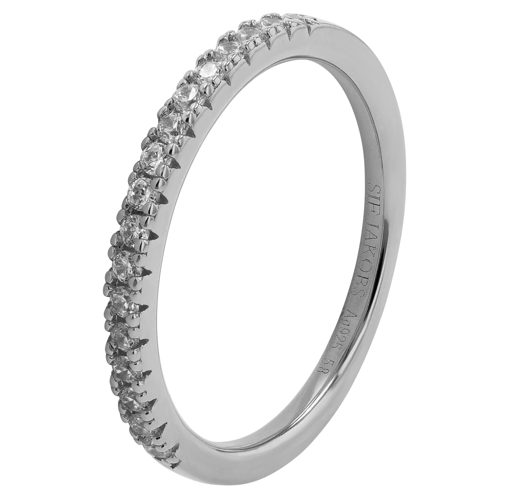 Sif Jakobs Jewellery 925/- Echt Silber Ring "Ellera" Gr 58, Zirkonia (weiß), rhodiniert