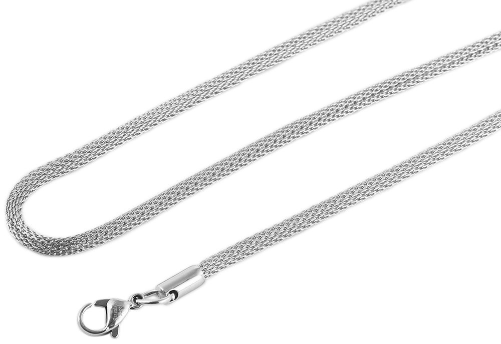 Akzent Edelstahl Damen Schlangenkette, Länge: 42 cm / Stärke: 3 mm