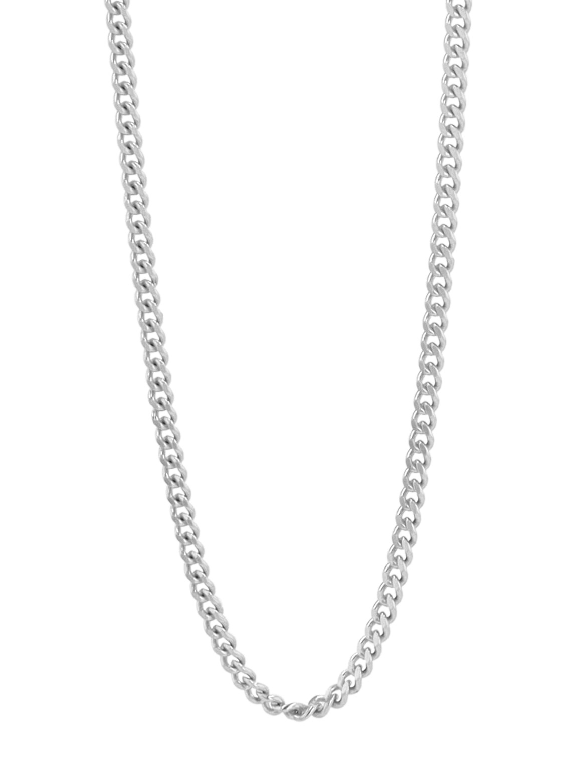 "Pauli" 925/- Echt Silber rhodiniert,  Panzerkette, 60 cm / 1,4 mm