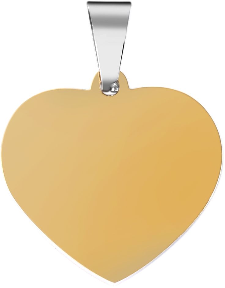"Henni", Herzanhänger aus Edelstahl, gravurfähig, silber- & goldfarben