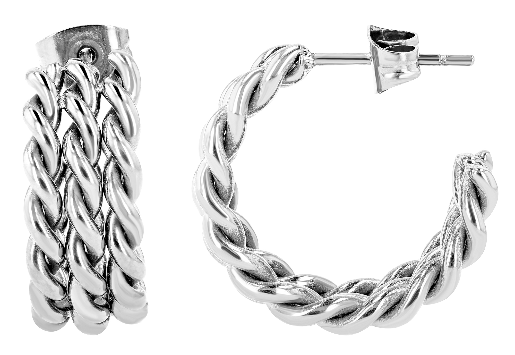 "Arti" Edelstahl Halbcreole/ Creole, Ø 15 mm, silberfarben