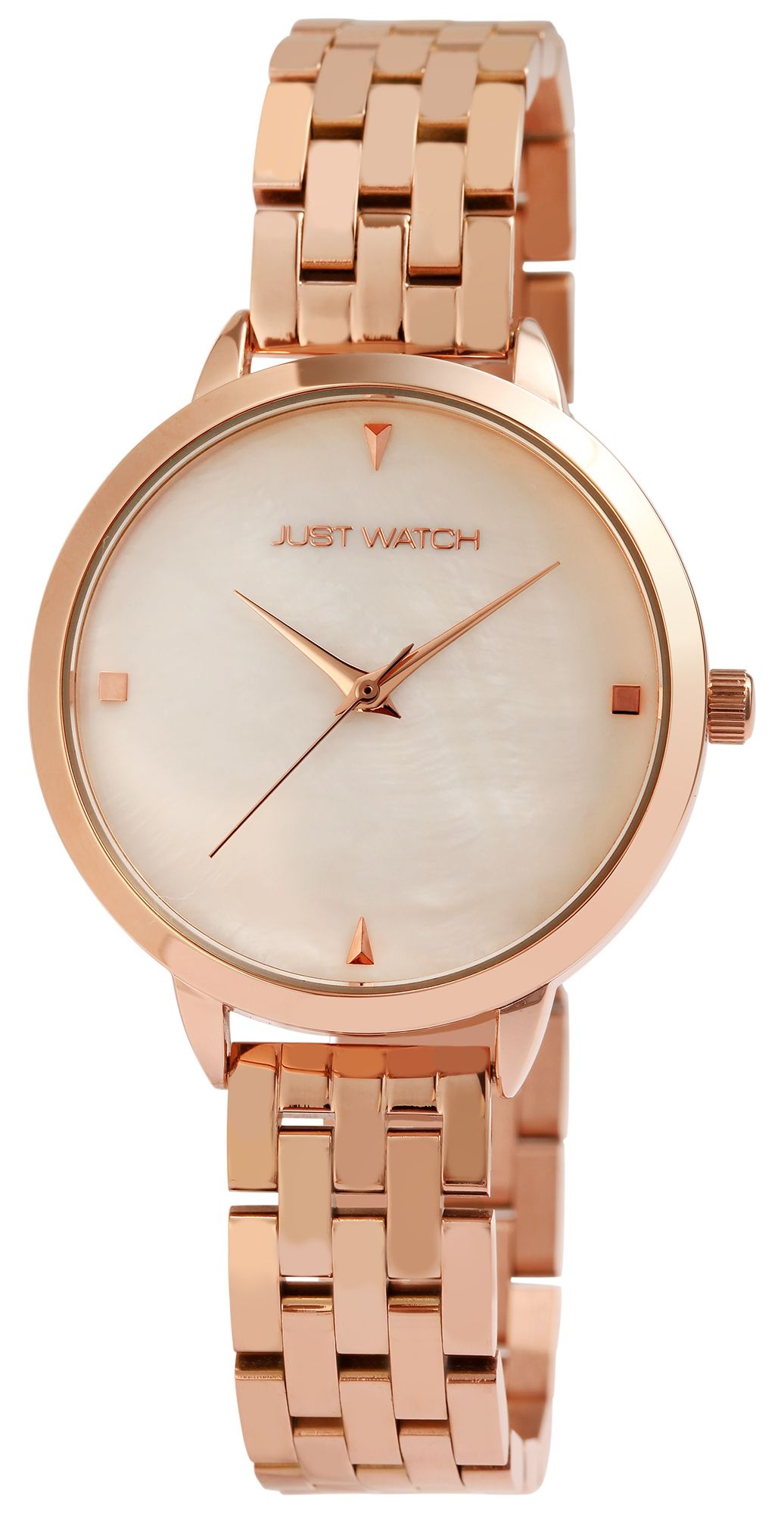 Just Watch Damenuhr "Priscilla" mit Gliederband, Perlmuttzifferblatt, roségoldfarben