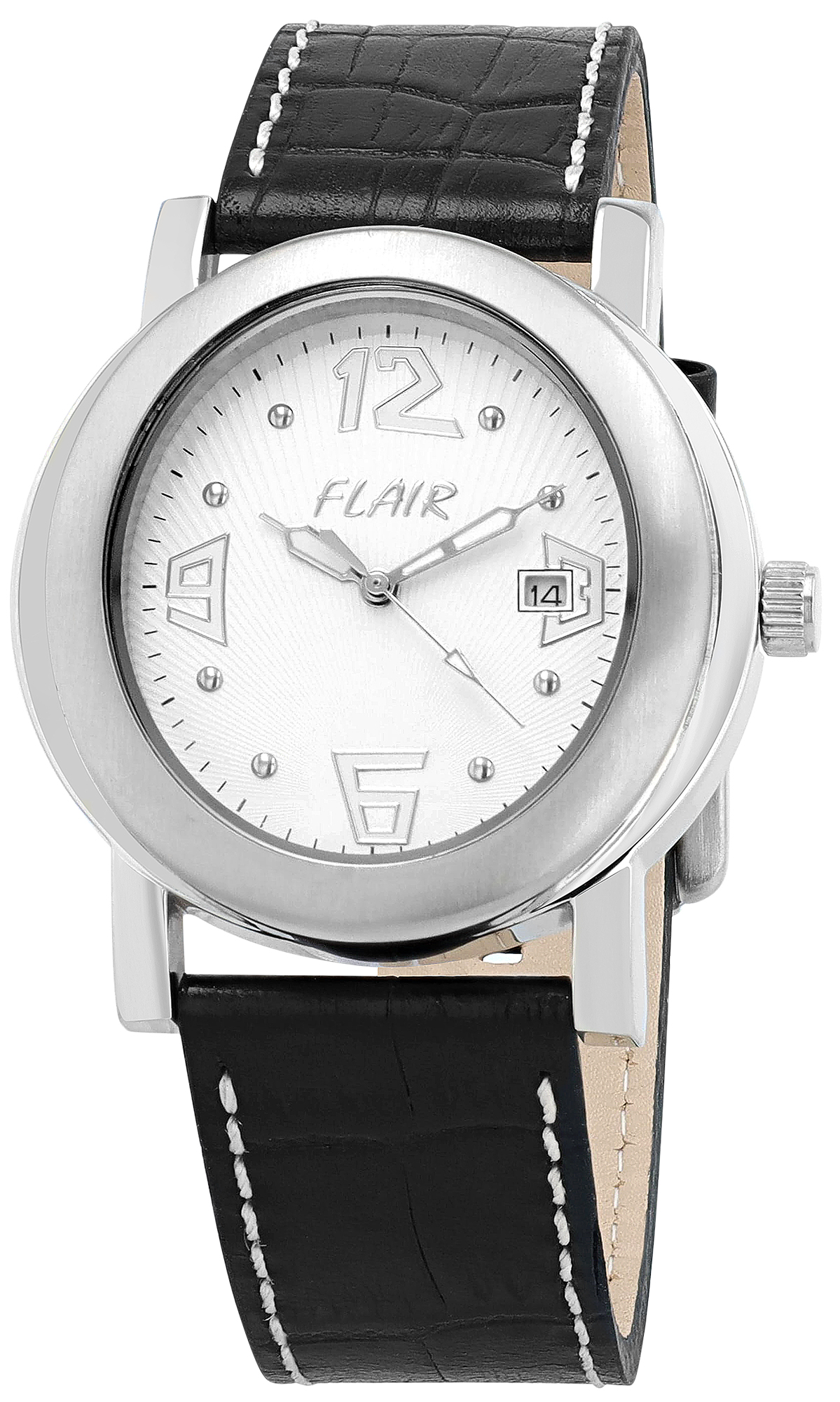 Flair Herrenuhr mit Echtlederarmband Koroko-Optik