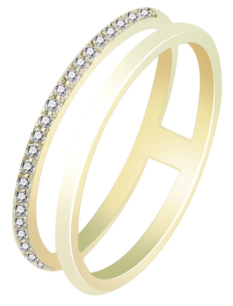 333/- Gold Ring "Toyah" mit Zirkoniabesatz, Gelbgold, 8 Karat, Gr. 56
