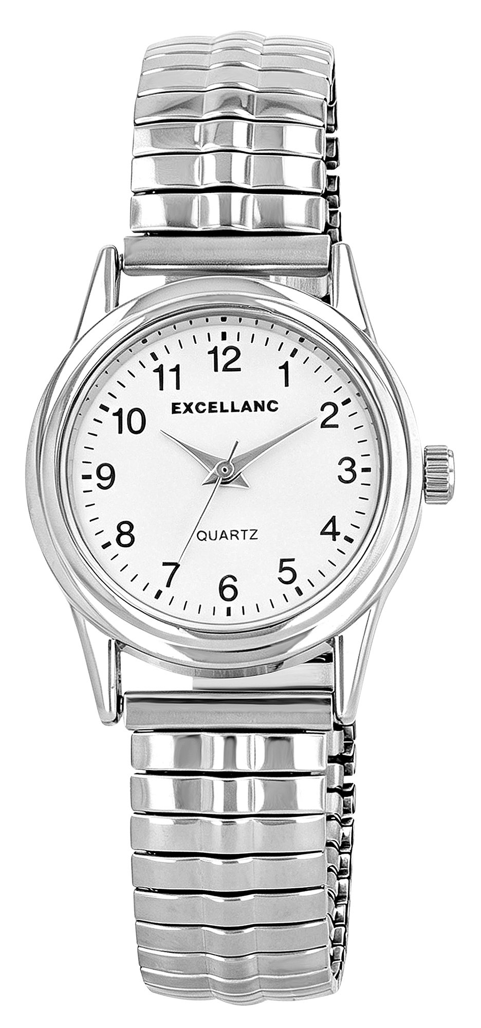 Excellanc Damenuhr mit Edelstahlzugarmband, Ø 26 mm, silberfarben