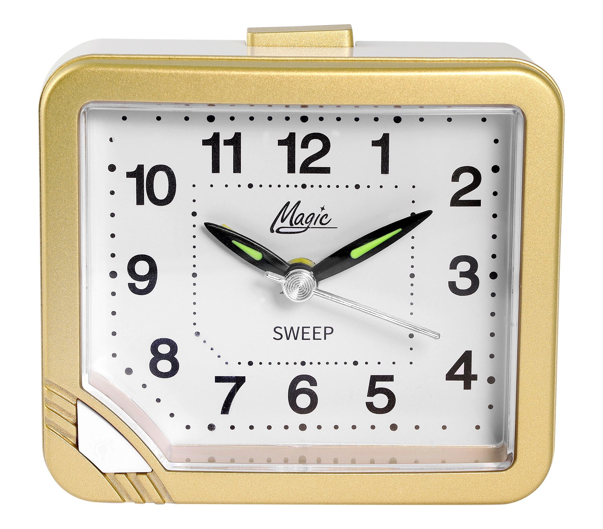 Magic Wecker (Obenabsteller, schleichende Sekunde, Licht), goldfarben