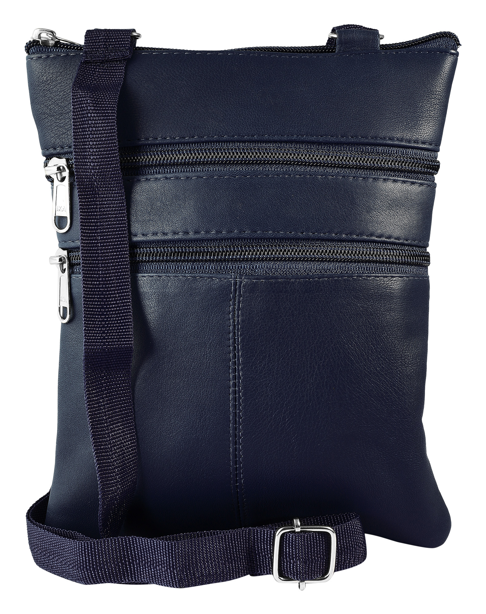 Steinmeister Echtledertasche, dunkelblau