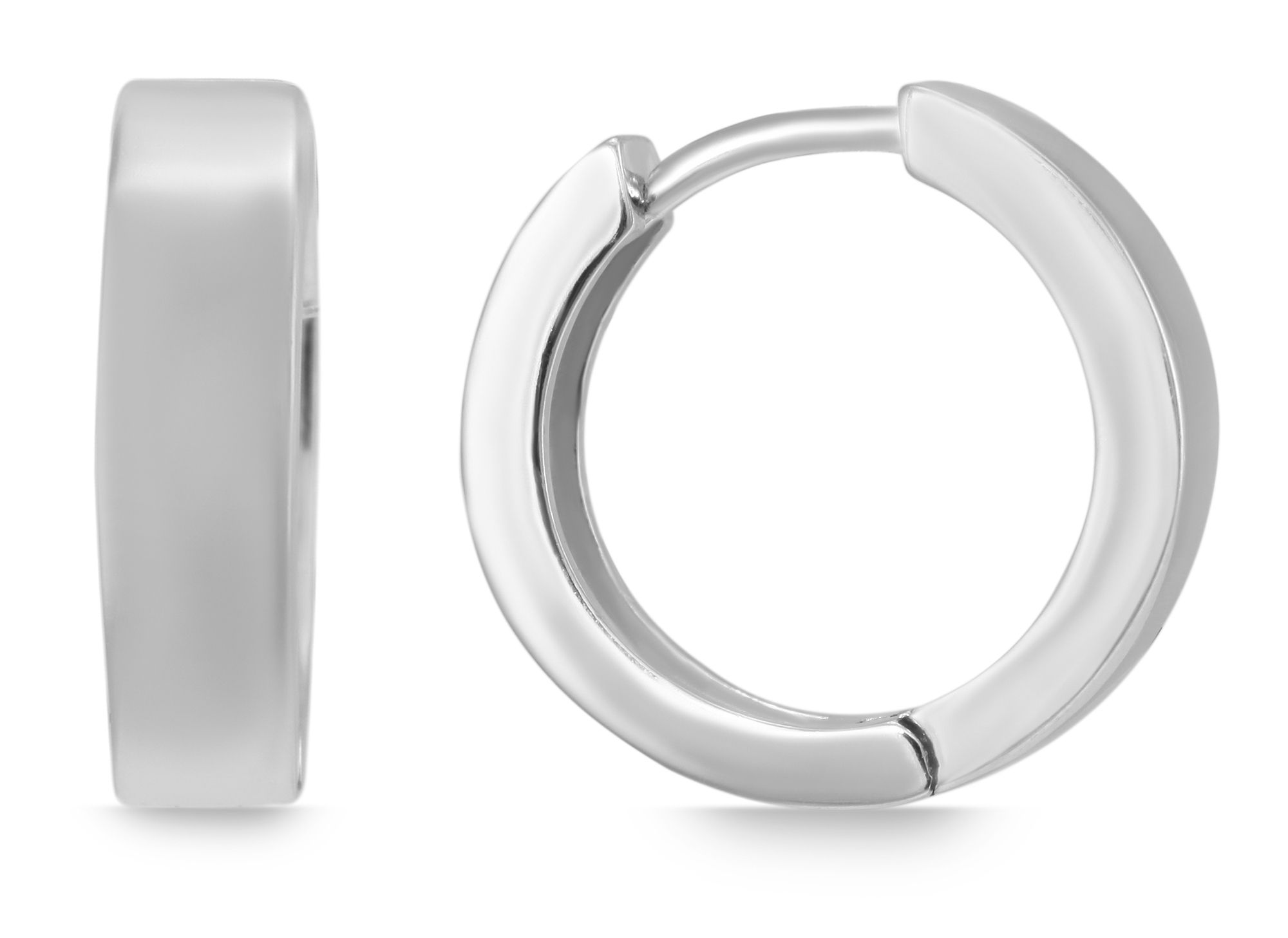 925/- Echt Silber Klappcreolen "Maren", 925/rhodiniert