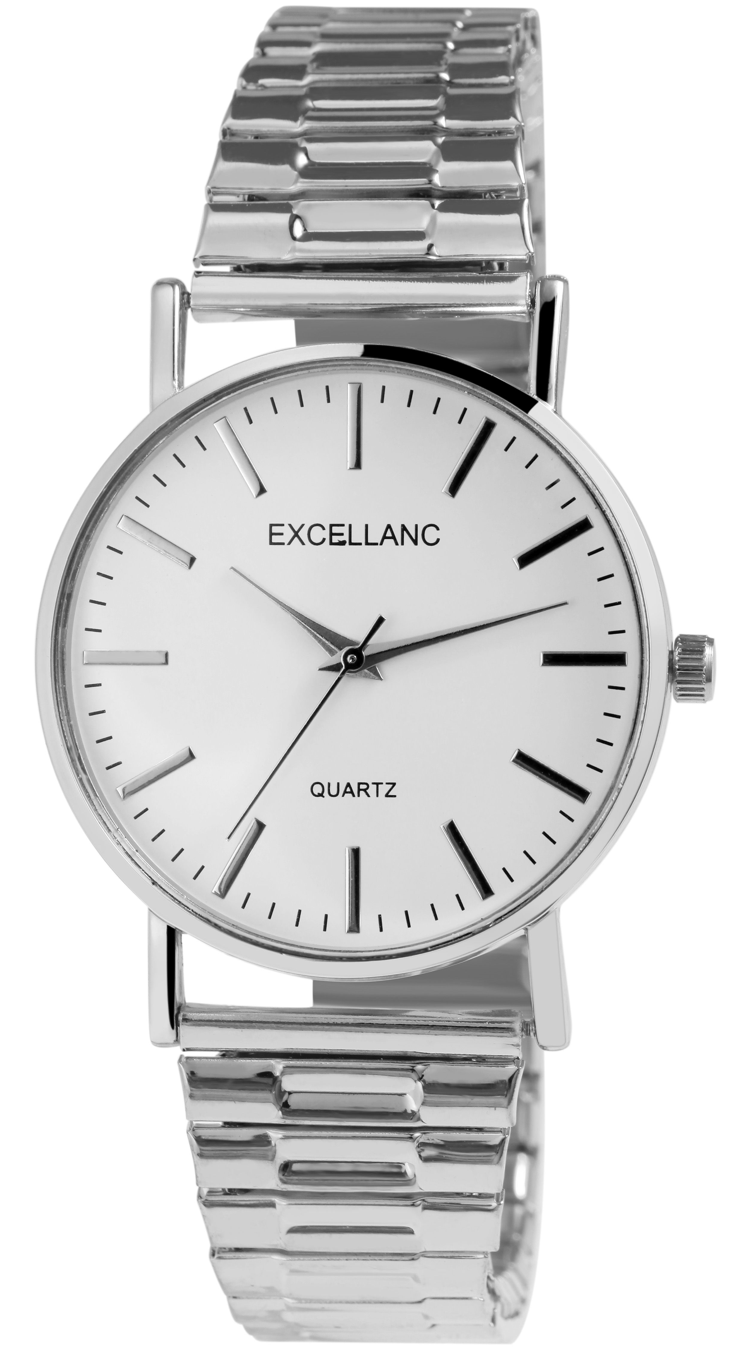 Excellanc Damenuhr mit Edelstahlzugarmband, silberfarben