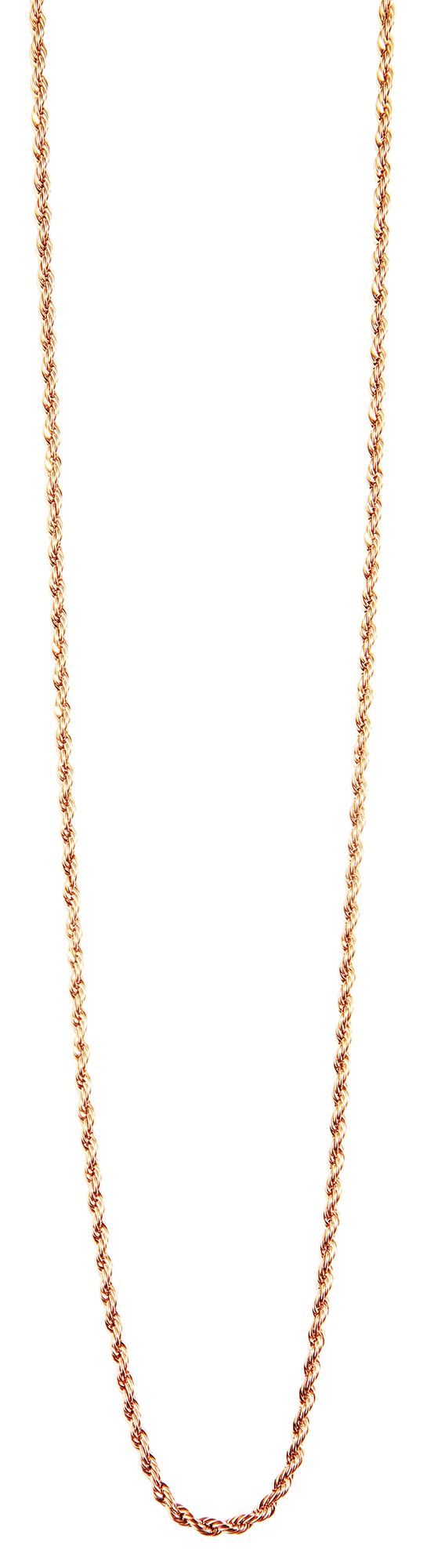 Akzent Kordelkette, Edelstahl, roségoldfarben, 40 cm