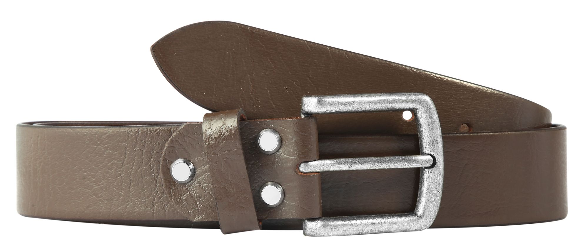 Leonardo Verrelli Echtleder Gürtel, kürzbar, dunkelbraun, 110 cm