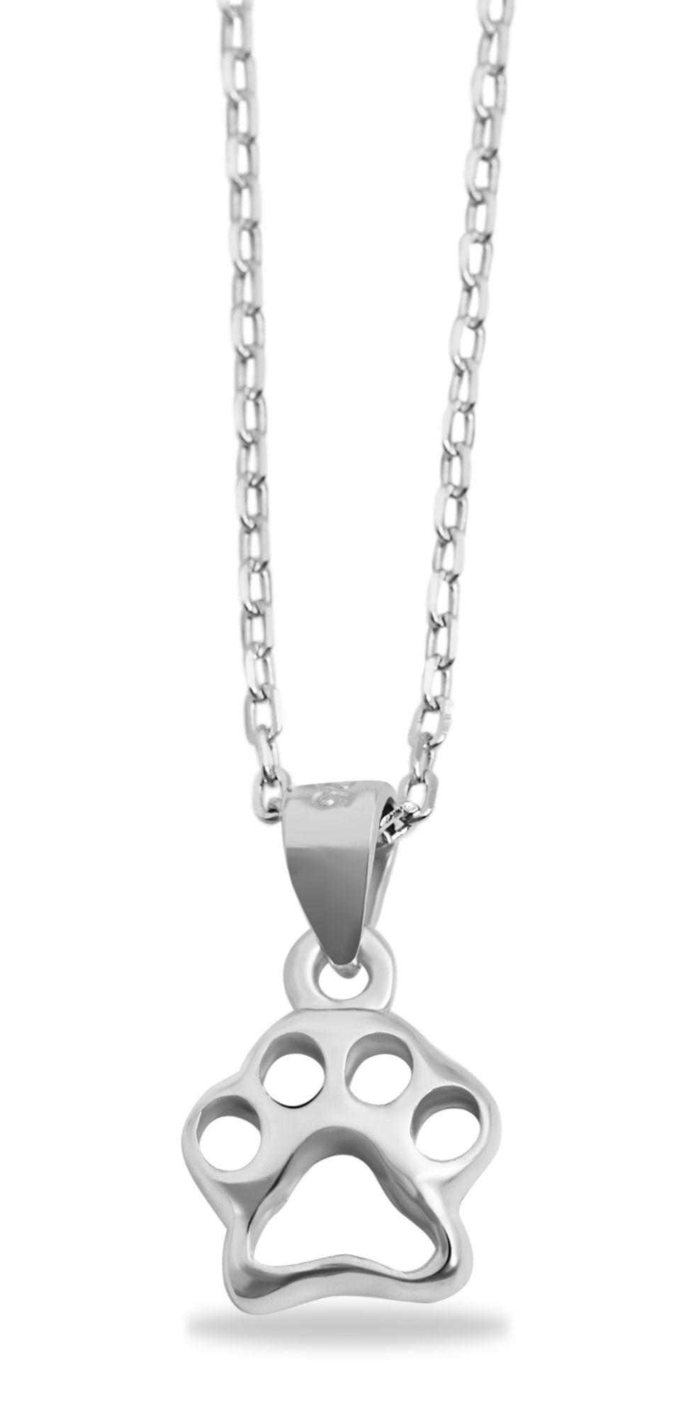 925/- Echt Silber Halskette "Bella", 43+5cm, 925/rhodiniert