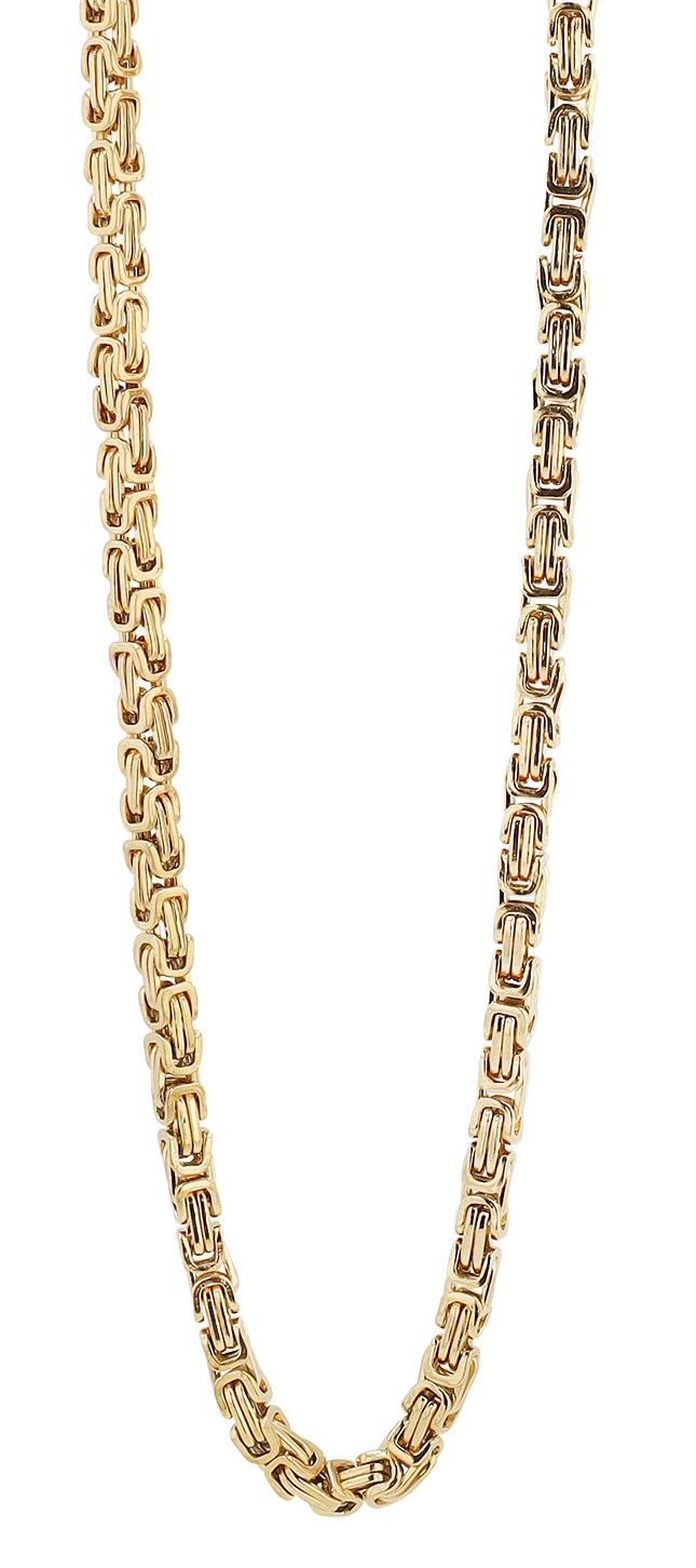 Raptor Königskette aus Edelstahl, goldfarben, ionenplattiert, Stärke: 4 mm / Länge: 55cm