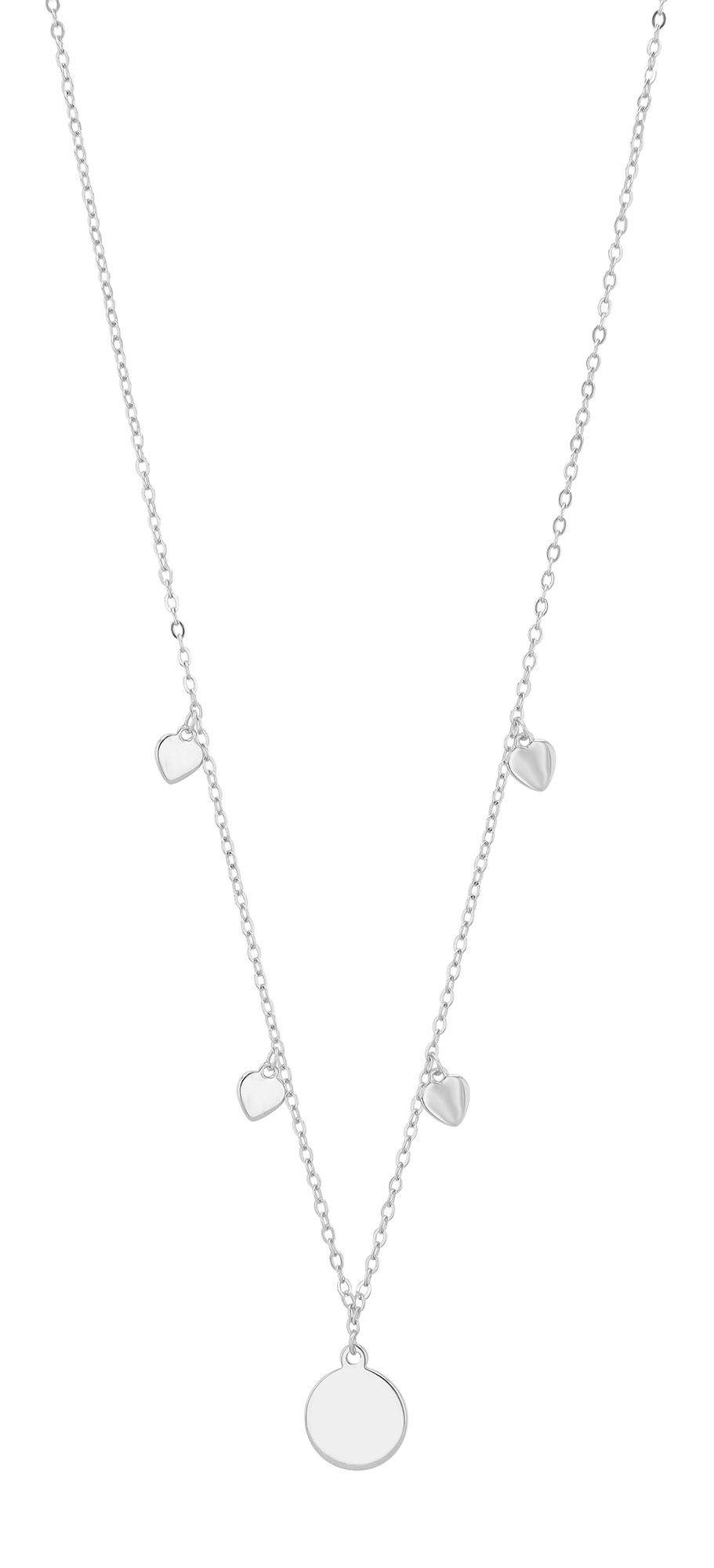 "Insi" 925/- Echt Silber Kette mit Anhänger, silberfarben, Gravurplatte
