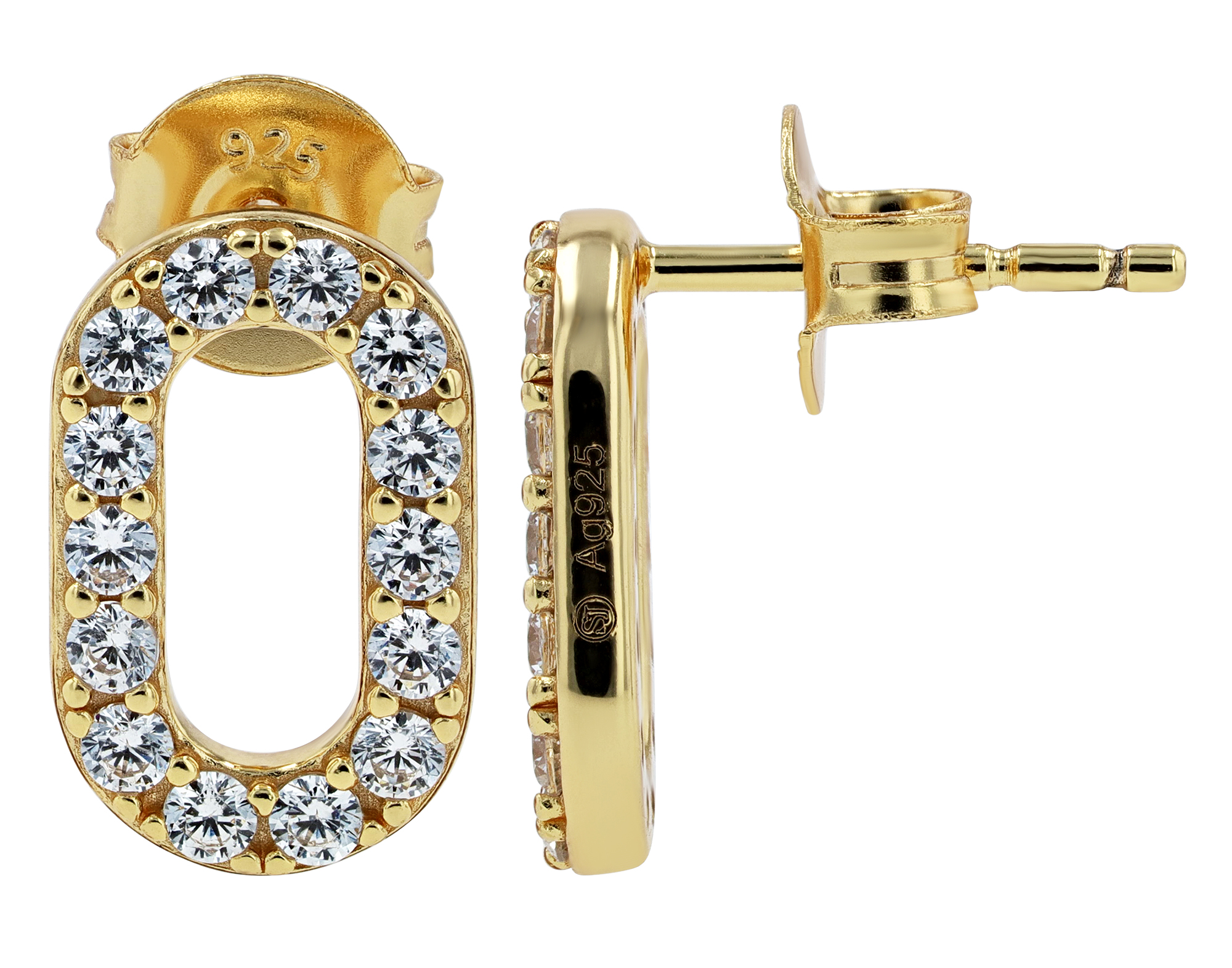 Sif Jakobs Jewellery 925/- Echt Silber Ohrstecker "Capizzi", Zikonia, vergoldet
