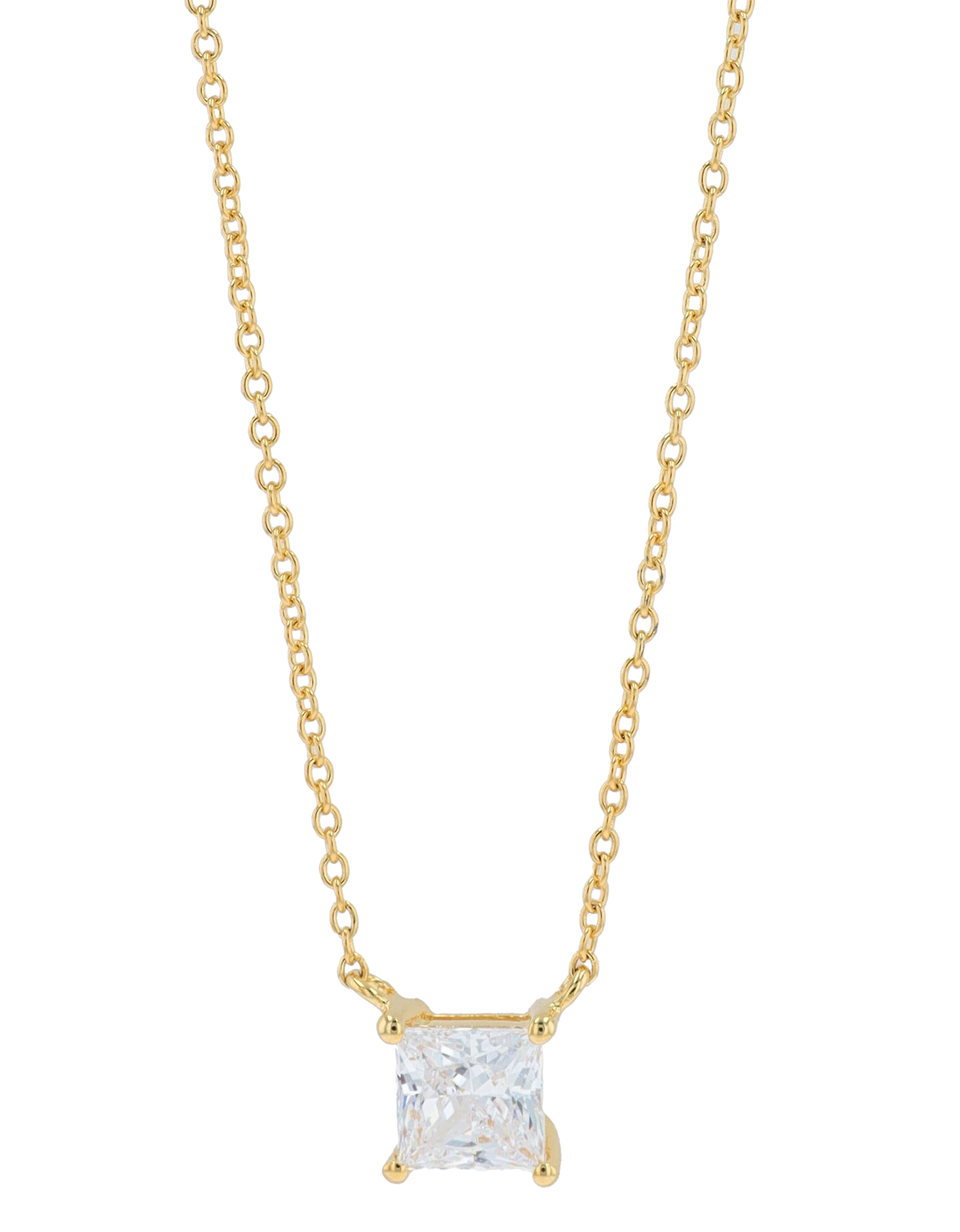 Sif Jakobs Jewellery 925/- Echt Silber Kette mit Zirkonia (weiß) "Ellera Quadrato", vergoldet, 45 cm