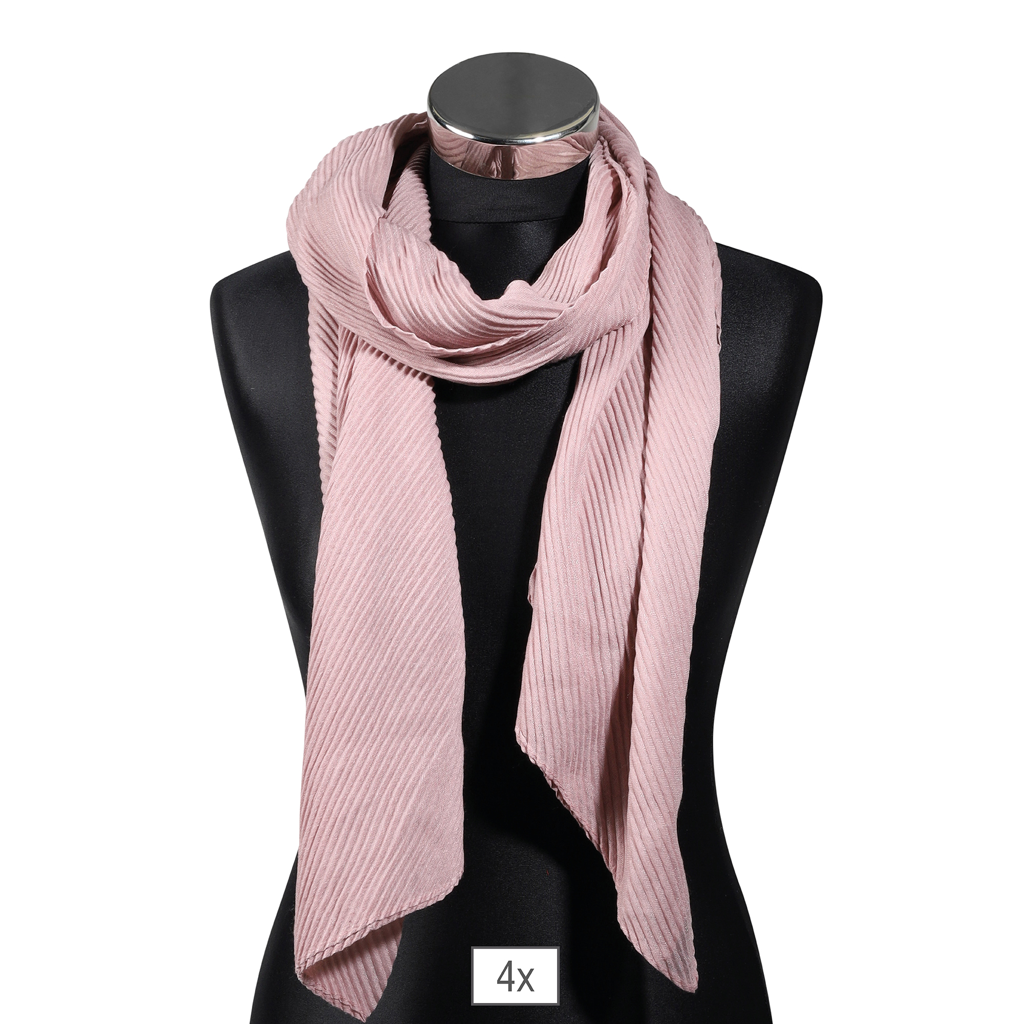 Schalpaket, 70 x 180 cm, 30% Baumwolle 70% Viskose, VE 4, rosa