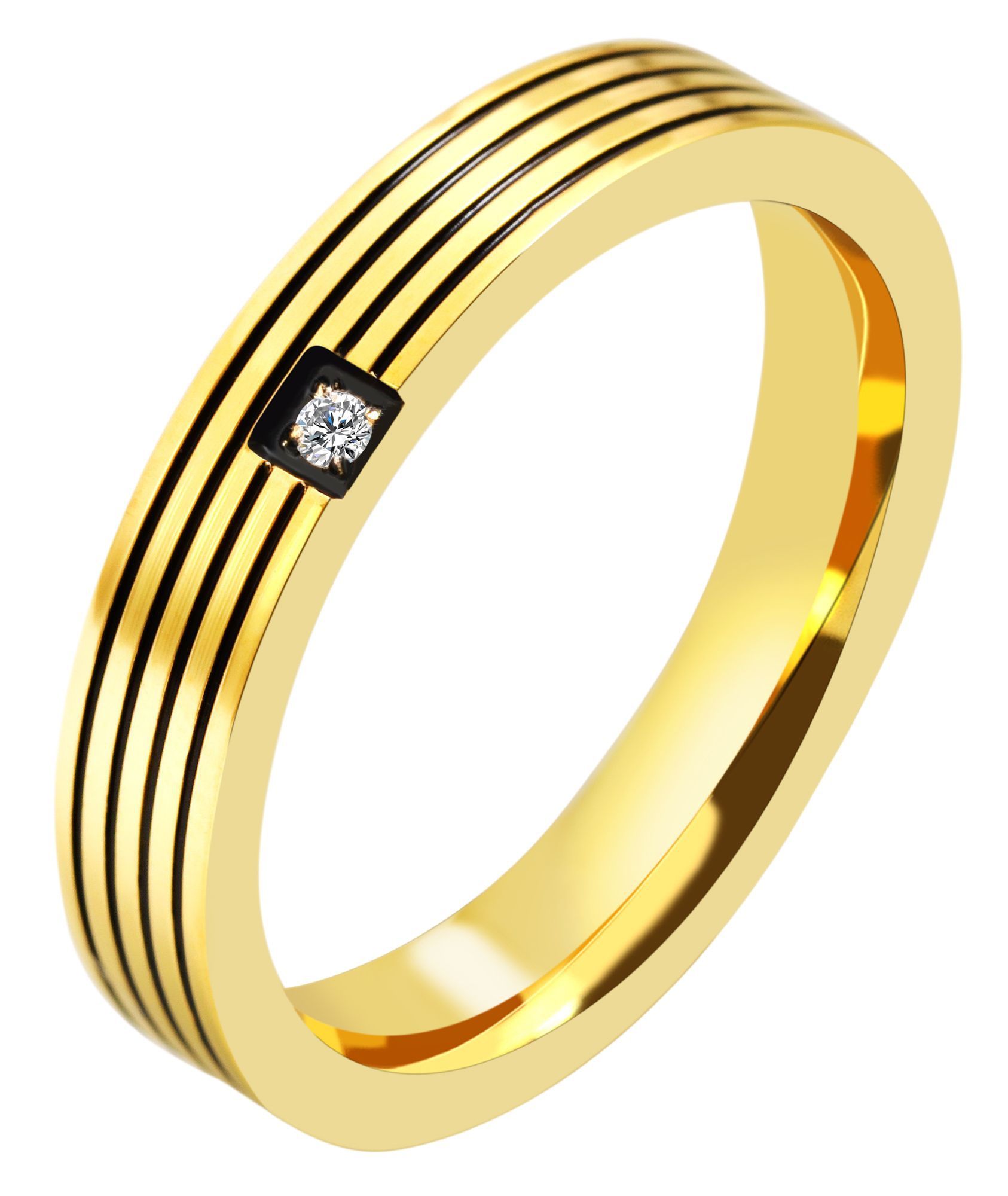 Akzent Damen Edelstahl Partnerring, Gr. 56