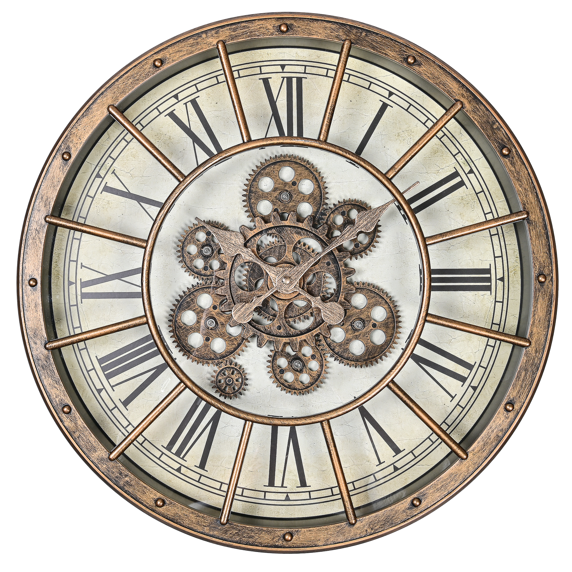 Orologio da parete scheletrato in stile industrial