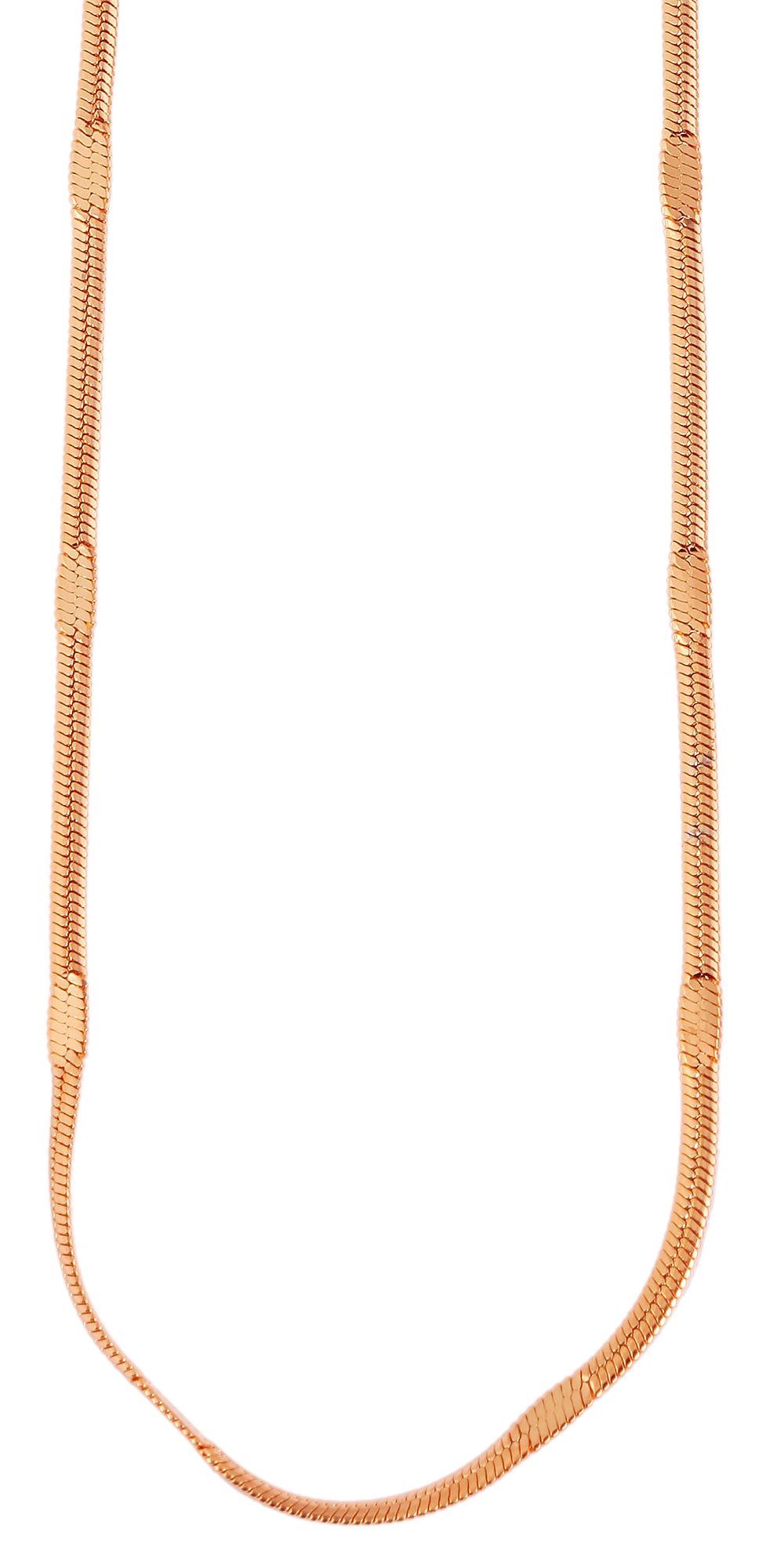 Akzent Schlangenkette, Edelstahl, roségoldfarben, Länge 45 cm