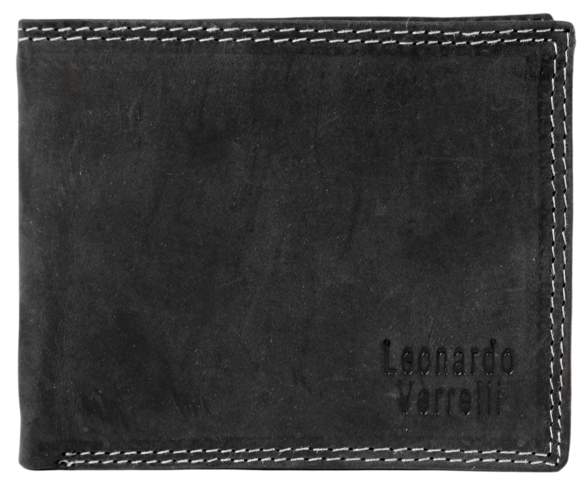 Echt Leder Geldbörse in schwarz