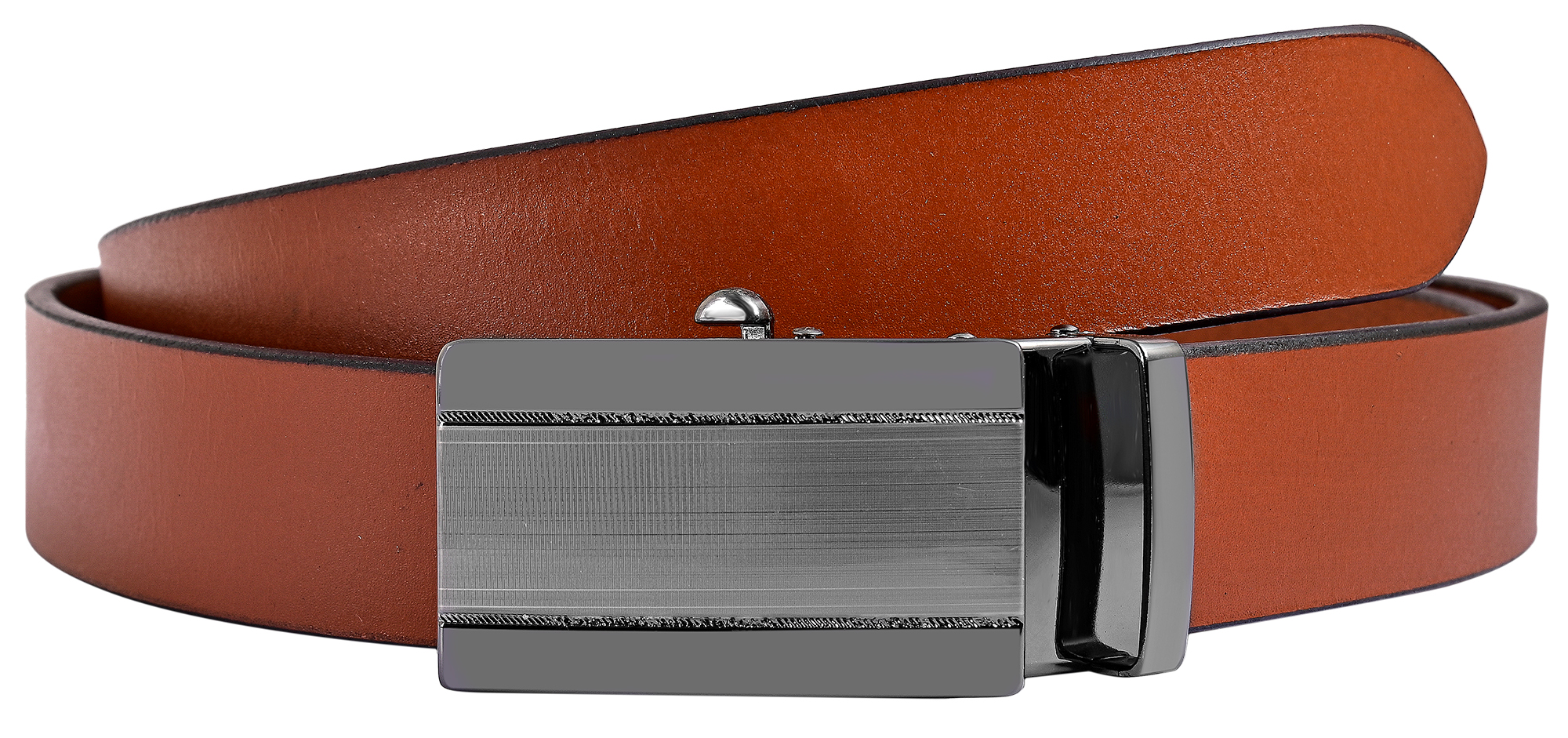 Leonardo Verrelli Echtleder Automatik-Gürtel, max. 120 cm/ 35 mm, braun (tan) - kürzbar