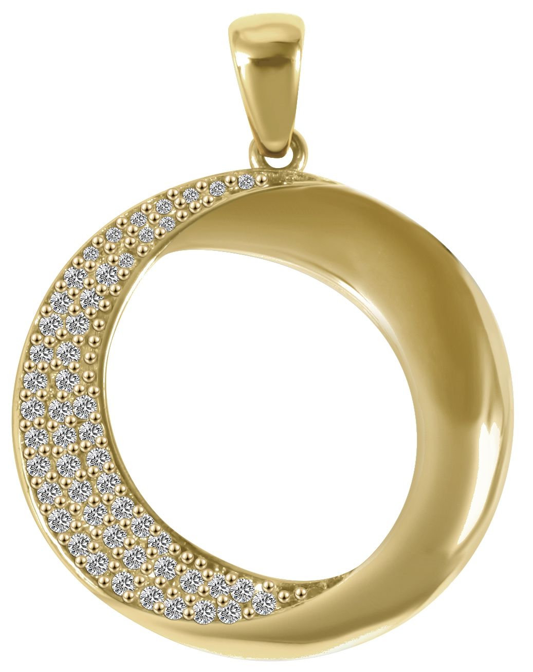 333/- Gold Anhänger "Kija" ohne Kette, Zirkoniabesatz, 8 Karat, Gelbgold