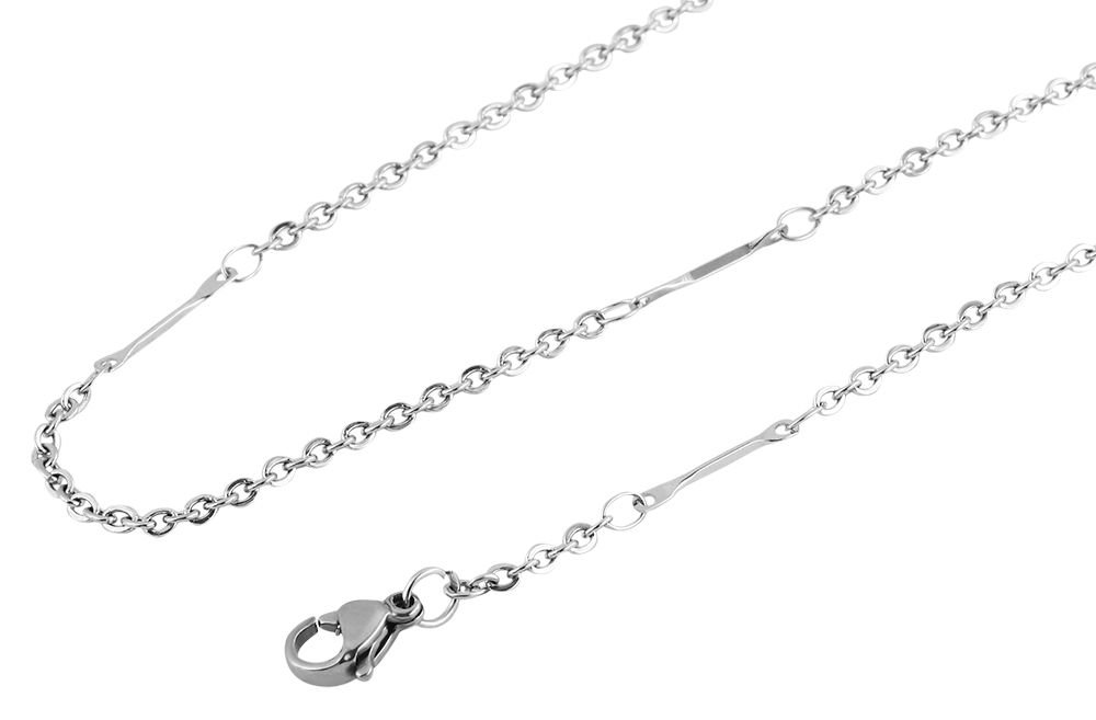 Akzent Ankerkette, Edelstahl, silberfarben, Länge 55 cm