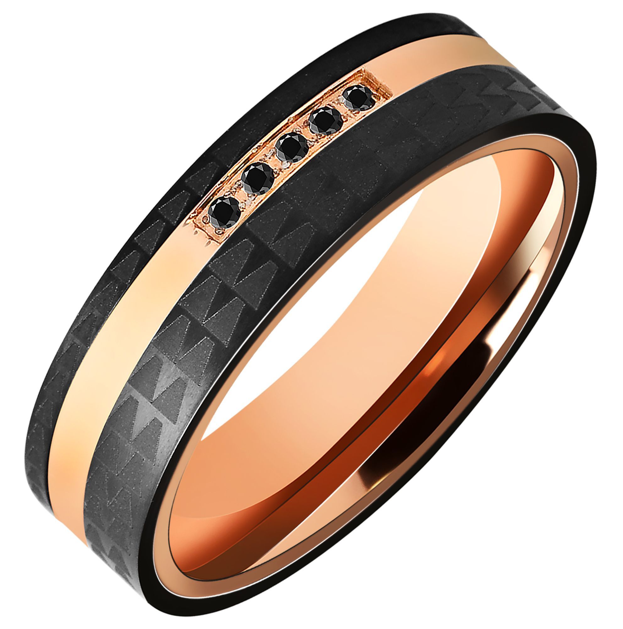 "Zdravko & Zdravka" Akzent Damen-Partnerring, Edelstahl, Ionenplattiert, bicolor, Gr. 52