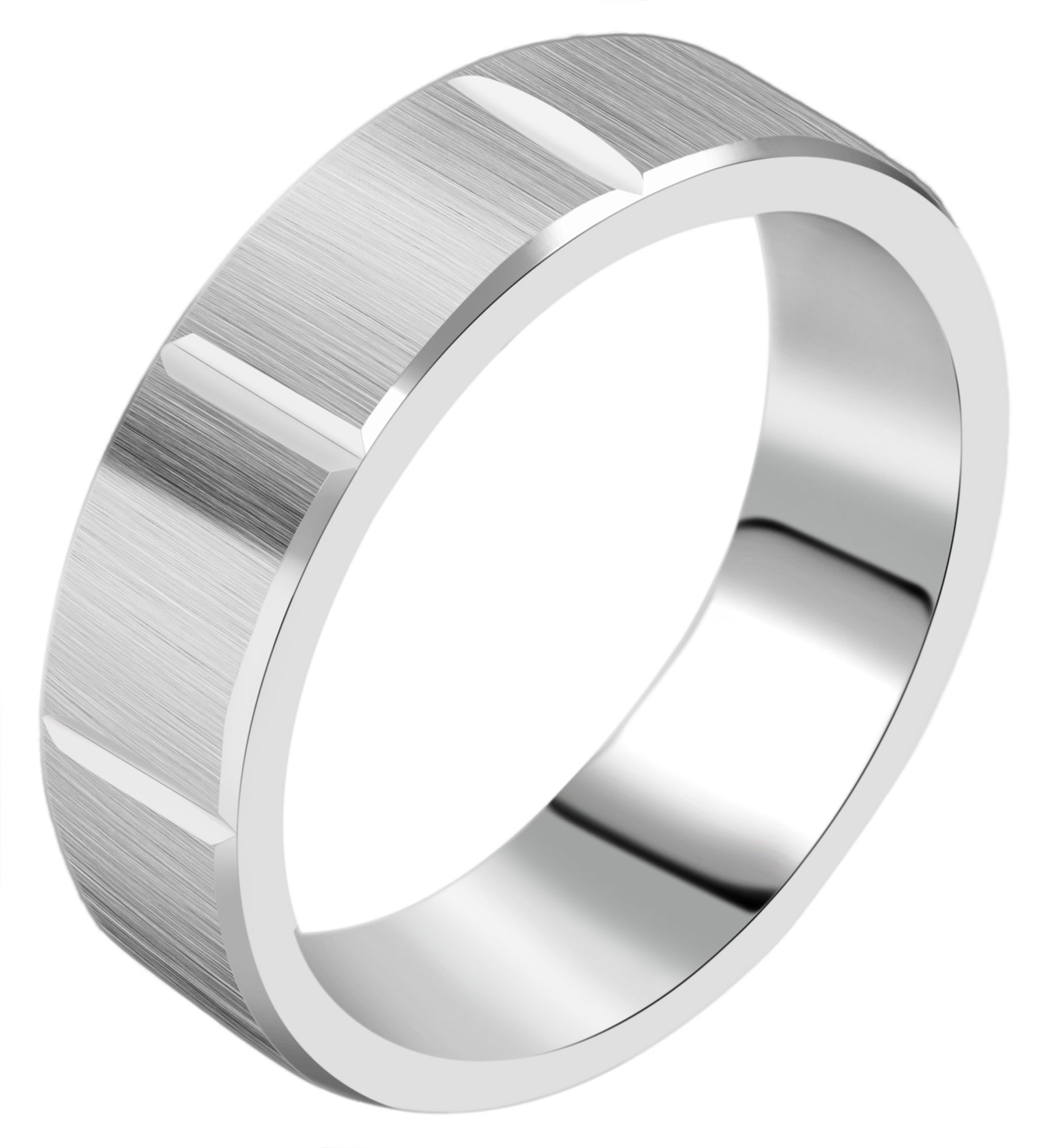 Akzent Herren Edelstahl Partnerring, Gr. 62