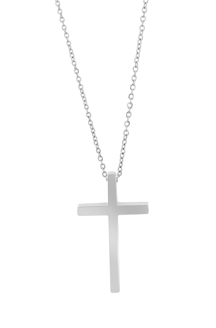 Akzent Kreuzkette "Keats", Edelstahl, silberfarben