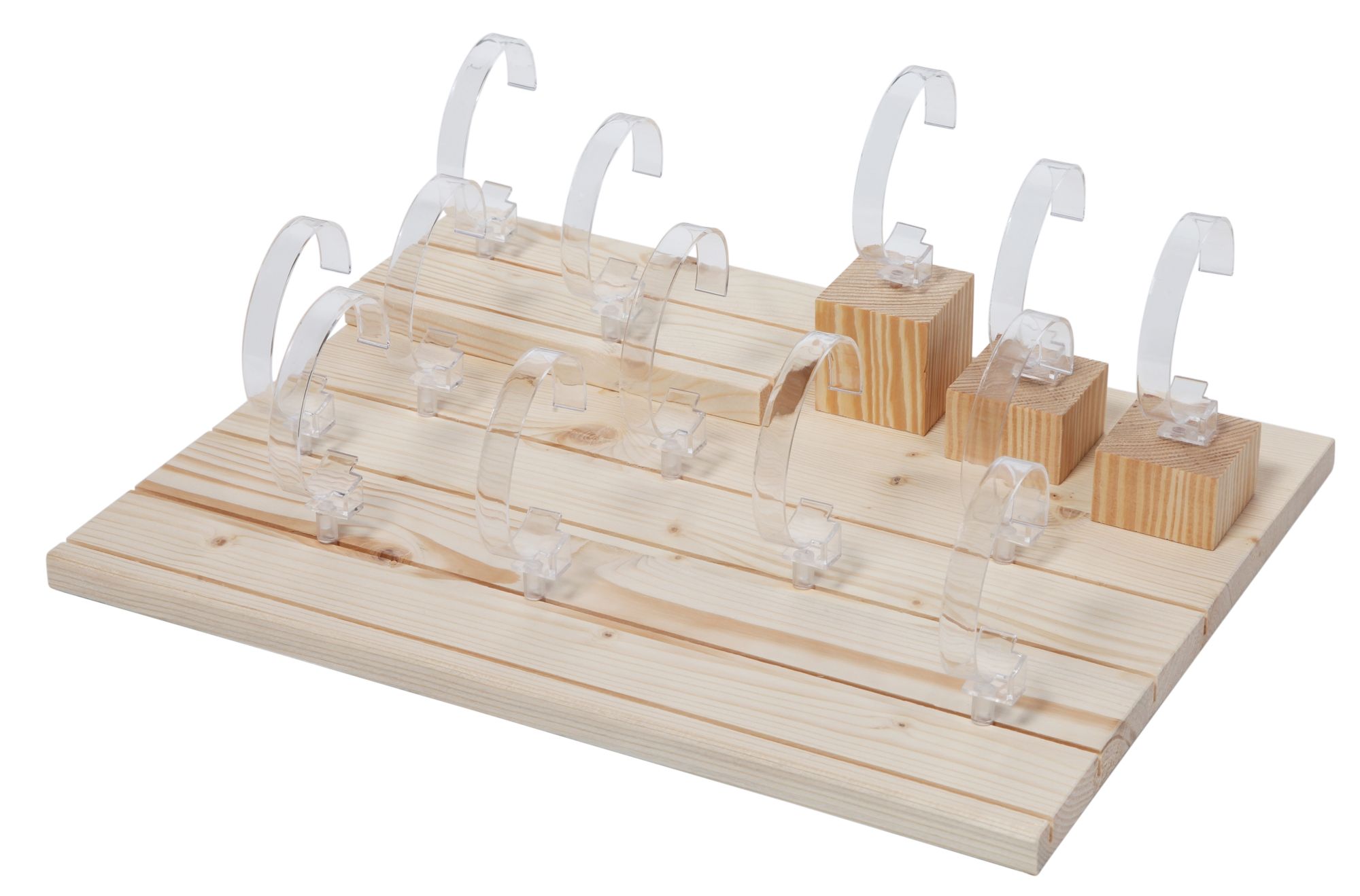 Holzdisplay für 15 Uhren