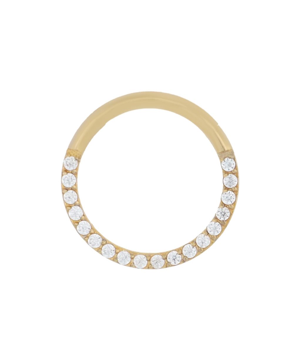 "Lamsana" Nasenpiercing aus Edelstahl, Simili, goldfarben, Stärke 1,2 mm / Ø 8 mm