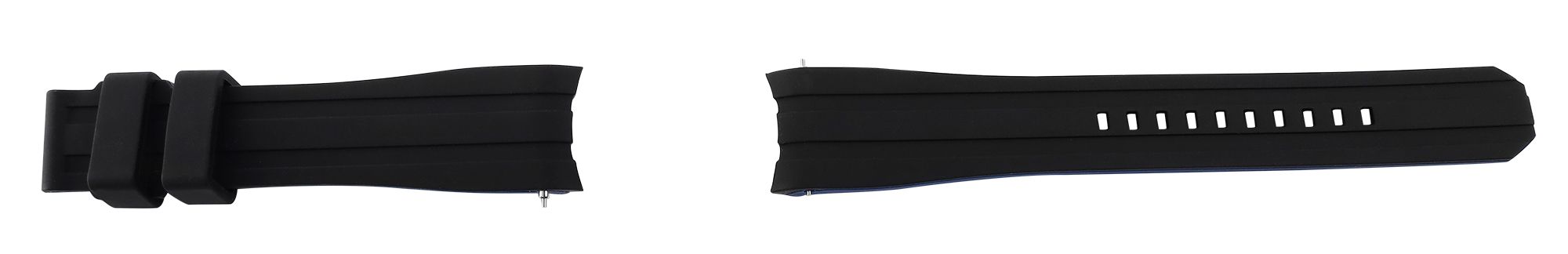 Schnellwechselarmband für Uhren, Silikon, Dornschließe, schwarz/blau, 22 mm