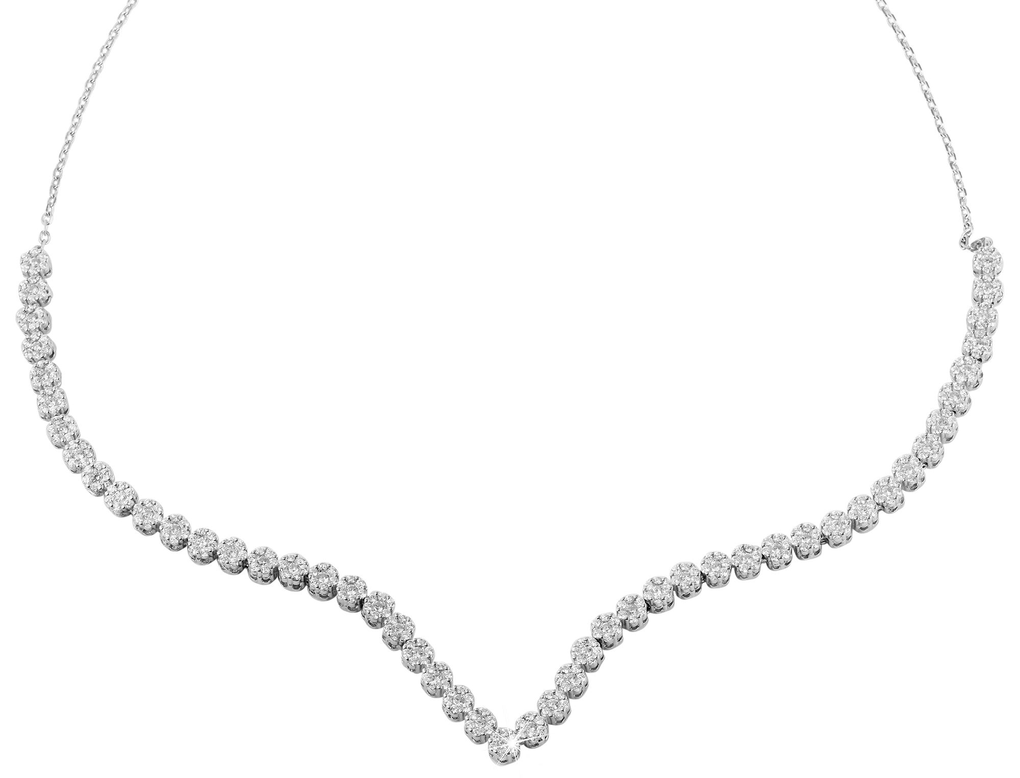 925/- Echt Silber Kette "Danjana" (42+3cm) 925/rhodiniert