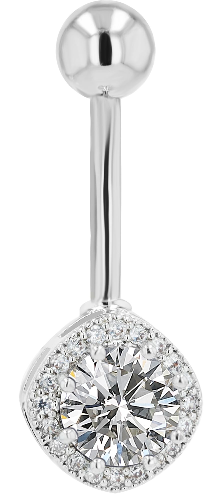 "Harla" 316L Edelstahl-Messing Bauchnabelpiercing Stabstärke 1,6 mm/ Länge 11 mm