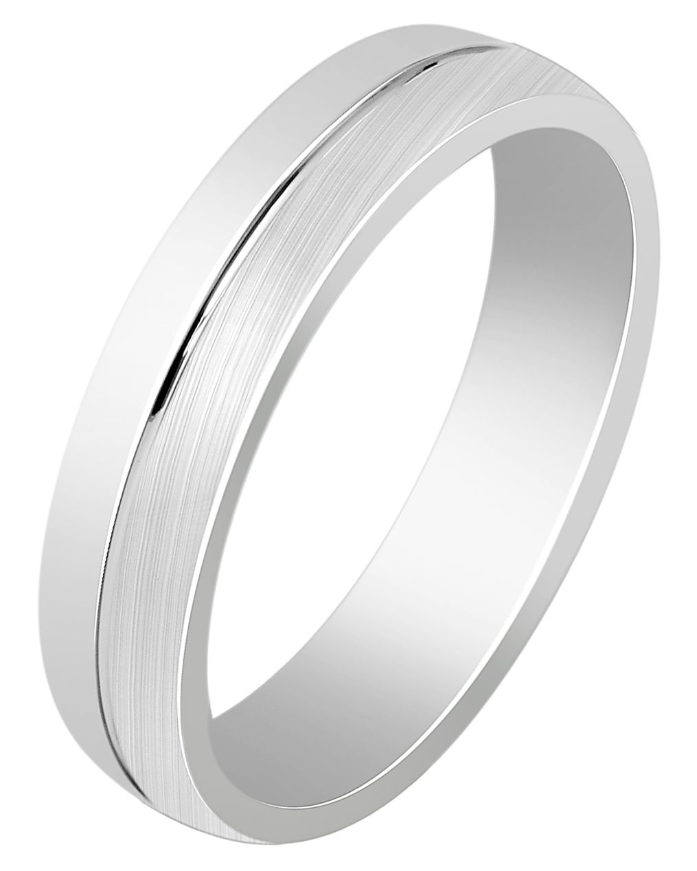 925/- Echt Silber Partnerring "Thobie" für Herren, eismatt/poliert, rhodiniert, Gr. 68