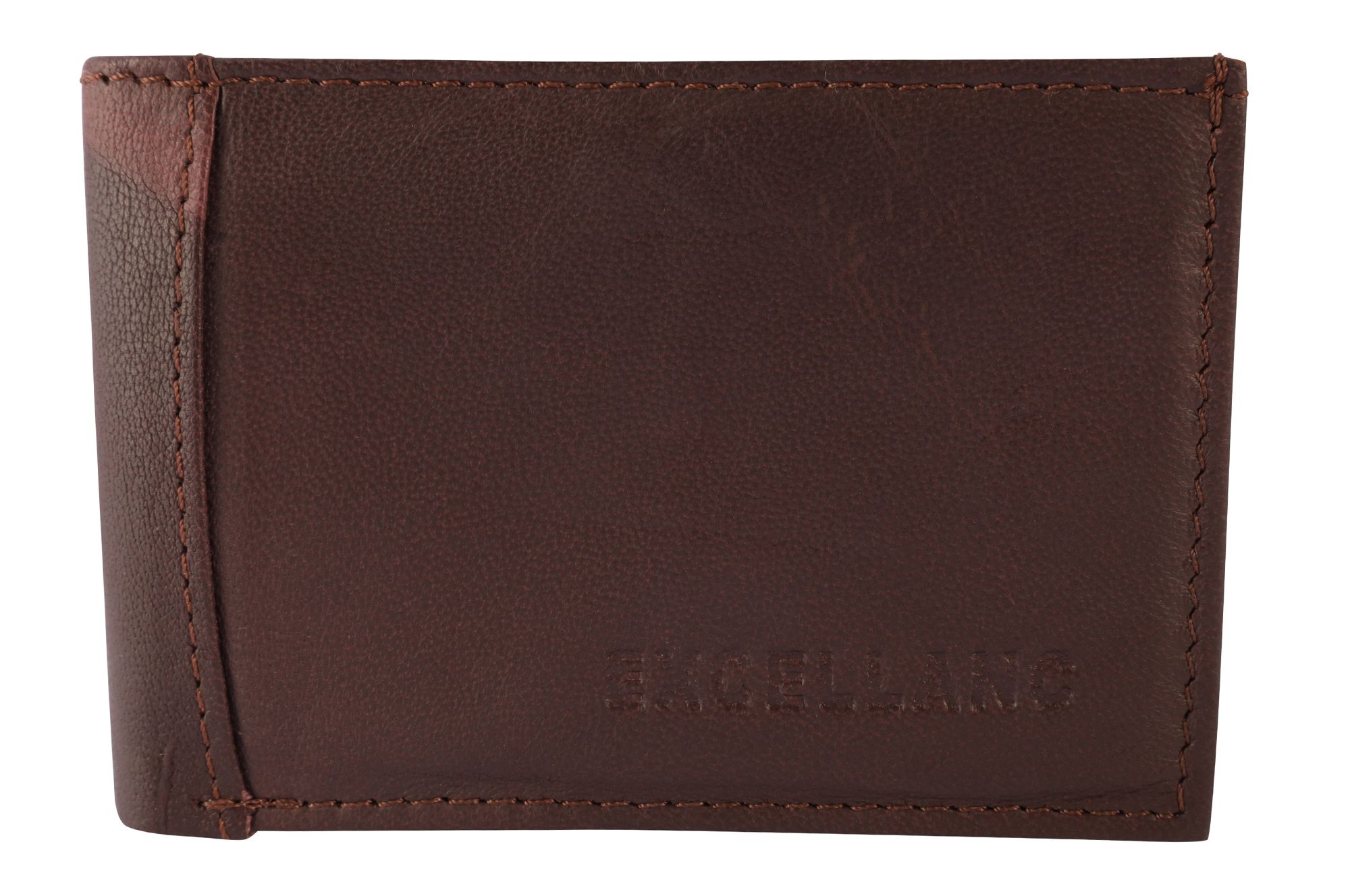 Excellanc Mini-Geldbörse aus Echtleder in bordeaux